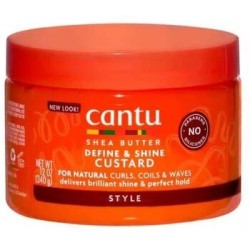 Cantu Shea Butter Define & Shine Custard - Stylingový krém pro lesk vlnitých a kudrnatých vlasů 340ml