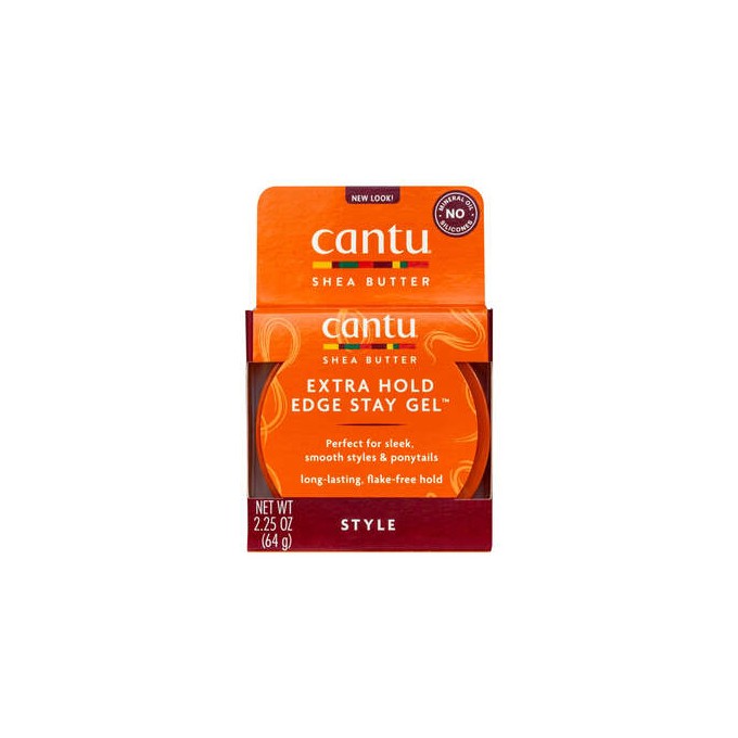 Cantu Shea Butter Firm Hold Edge Stay Gel - Gel na vlasy pro vytvoření dokonalých copánků 64ml