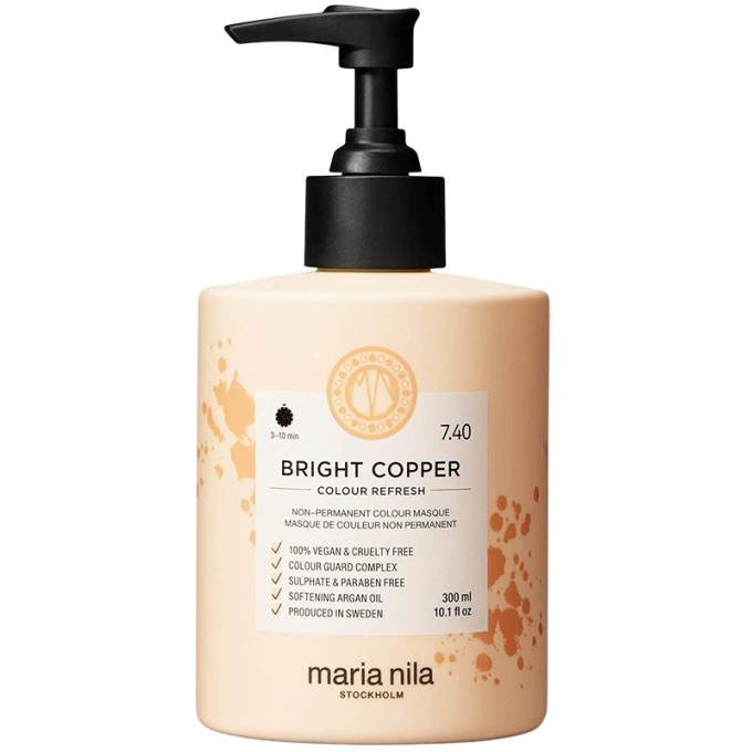 Maria Nila Bright Copper Colour Refresh Mask - Gentle nourishing mask without permanent color