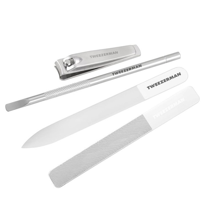 Tweezerman Glass Manicure Set - manikiūro rinkinys su stiklinėmis dildėmis