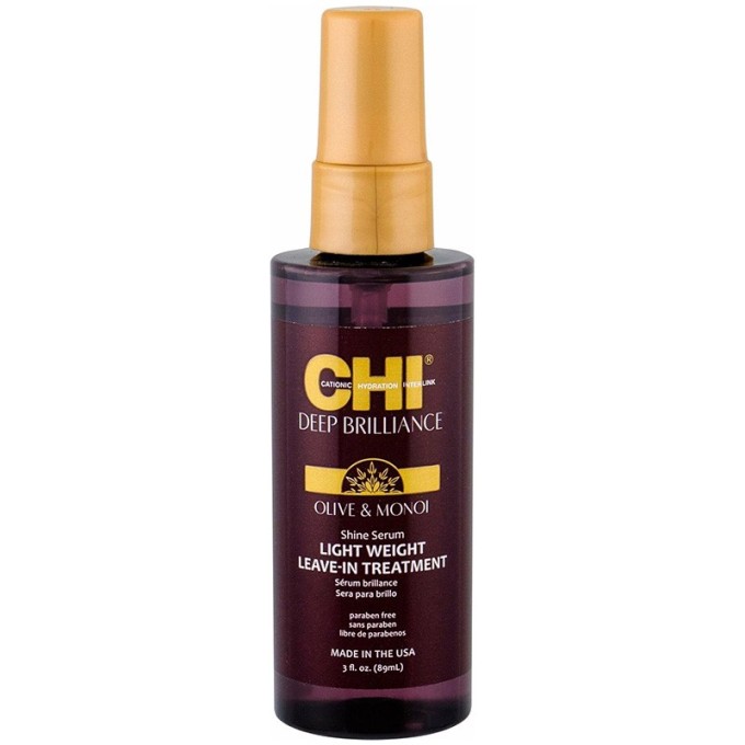 Farouk Systems CHI Deep Brilliance Shine Serum Leave-In Treatment - Rinse-free serum for hair shine