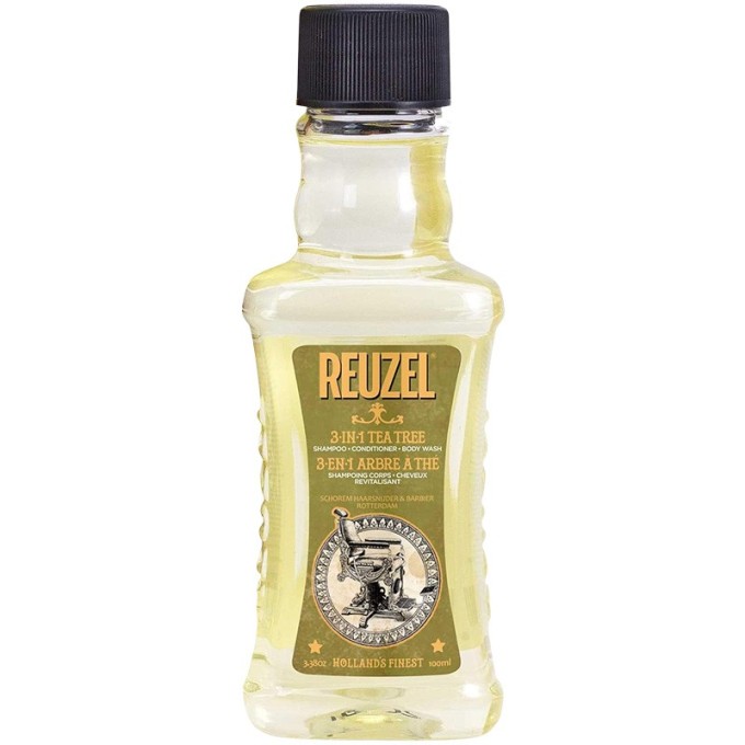 Reuzel 3-in-1 Tea Tree Shampoo-Conditioner-Body Wash - Men`s shampoo 3in1 100 ml