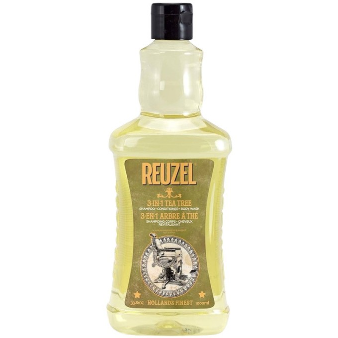 Reuzel 3-in-1 Tea Tree Shampoo-Conditioner-Body Wash - Men`s shampoo 3in1 1000 ml