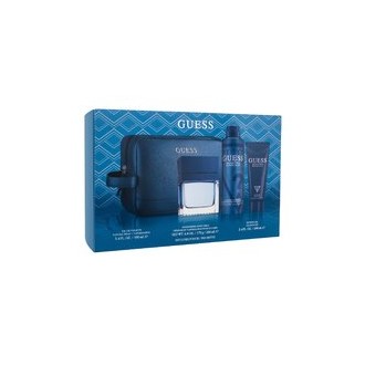 Guess Seductive Blue for Men Gift set EDT 100 ml, shower gel 100 ml, deospray 226 ml and cosmetic bag 100ml