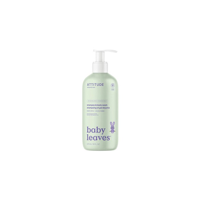Attitude Baby Leaves Shampoo ( Jablko ) - Dětské tělové mýdlo a šampon 473ml