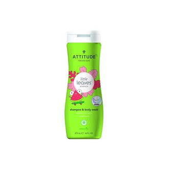 Attitude Dětské tělové mýdlo a šampon (2 v 1) Little Leaves s vůní melounu a kokosu 473 ml