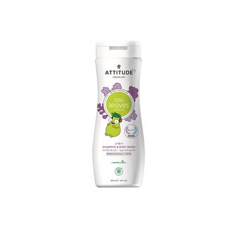 Attitude Dětské tělové mýdlo a šampon (2 v 1) Little Leaves s vůní vanilky a hrušky 473 ml