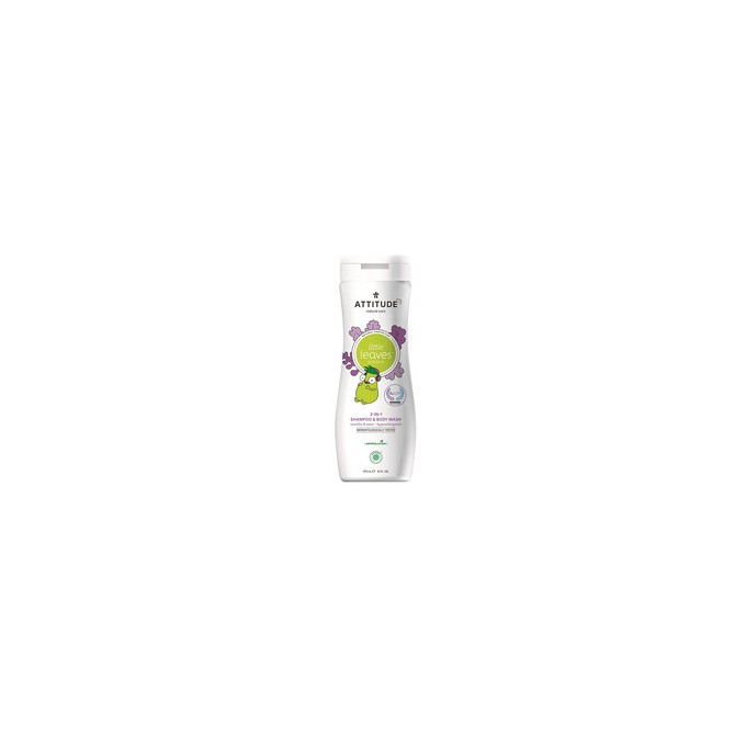 Attitude Dětské tělové mýdlo a šampon (2 v 1) Little Leaves s vůní vanilky a hrušky 473 ml