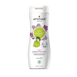 Attitude Dětské tělové mýdlo a šampon (2 v 1) Little Leaves s vůní vanilky a hrušky 473 ml
