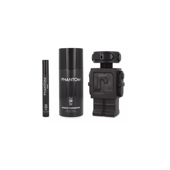Paco Rabanne Phantom Parfum Gift Set -rinkinys - Parfum 100 ml, dezodorantas 150 ml ir mini Parfum
