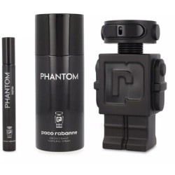 Paco Rabanne Phantom Parfum Gift Set -rinkinys - Parfum 100 ml, dezodorantas 150 ml ir mini Parfum