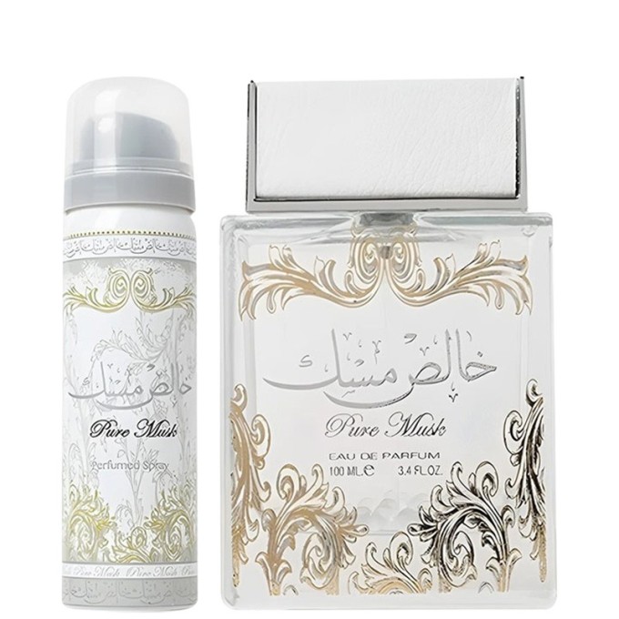 Lattafa Pure Musk rinkinys EDP 100 ml ir purškiamas dezodorantas 100 ml moterims