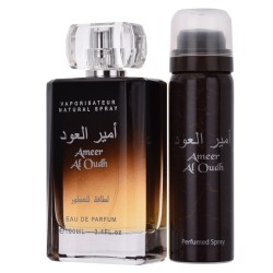Lattafa Ameer Al Oudh Dovanų rinkinys EDP 100 ml ir purškiamas dezodorantas 50 ml unisex