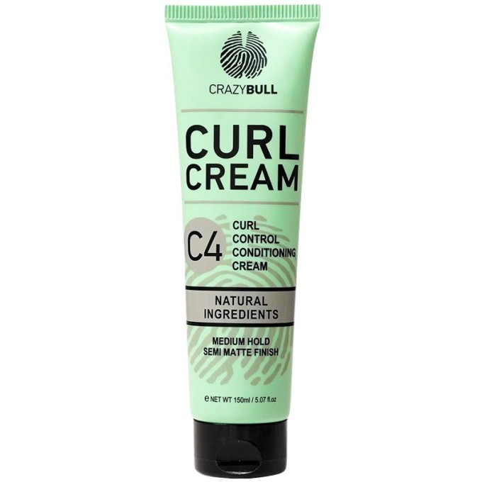 CrazyBull C4 Curl Cream - drėkinamasis kremas garbanoms, 150 ml