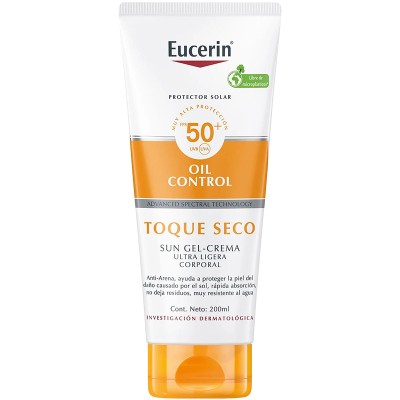 Eucerin Sun Protection Oil Control Sun Gel-Cream SPF 50+ - apsauginis kreminis gelis veidui, 200 ml