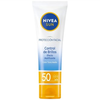 Nivea Sun UV Face Shine Control Cream Tinted SPF 50 - tonuotas matinis veido kremas, 50 ml - 01