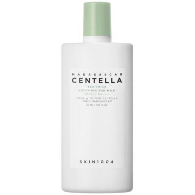 SKIN1004 Madagascar Centella Tea-Trica Soothing Sun Milk SPF 50 - raminantis losjonas nuo saulės