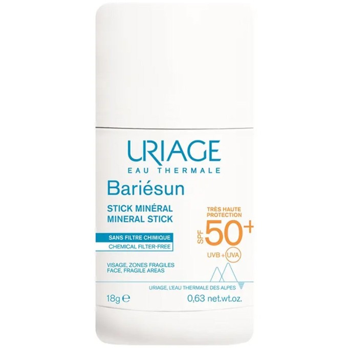 Uriage Bariesun Mineral Stick SPF 50+ - mineralinis pieštukinis kremas nuo sualės, 18 g