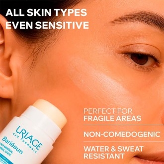 Uriage Bariesun Mineral Stick SPF 50+ - mineralinis pieštukinis kremas nuo sualės, 18 g 2