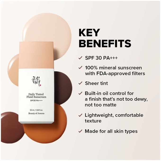 Beauty of Joseon Daily Tinted Fluid Sunscreen SPF 30 - Tónovaný fluid