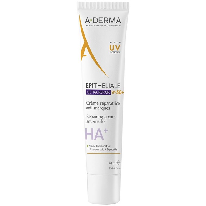 A-Derma Epitheliale Ultra Repair Repairing Cream Anti-Marks SPF 50 - regeneruojantis veido kremas
