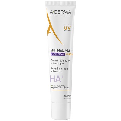 A-Derma Epitheliale Ultra Repair Repairing Cream Anti-Marks SPF 50 - regeneruojantis veido kremas