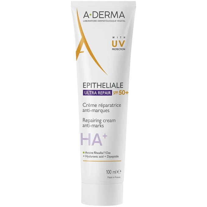 A-Derma Epitheliale Ultra Repair Repairing Cream Anti-Marks SPF 50 - regeneruojantis veido kremas