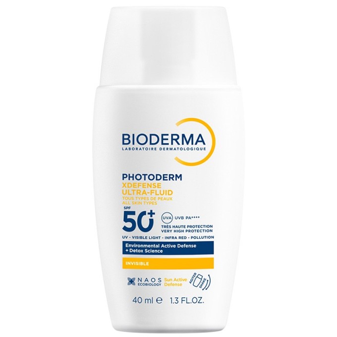 Bioderma Photoderm XDefense Ultra-Fluid SPF 50+ - apsauginis odos skystis, 40 ml