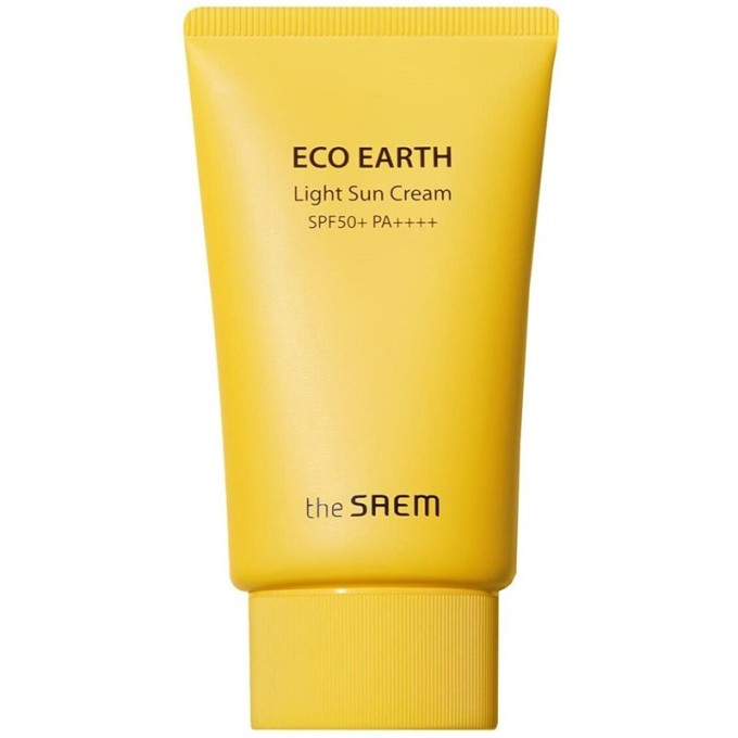 The Saem Eco Earth Light Sun Cream SPF 50+ - lengvas kremas nuo saulės, 50 g