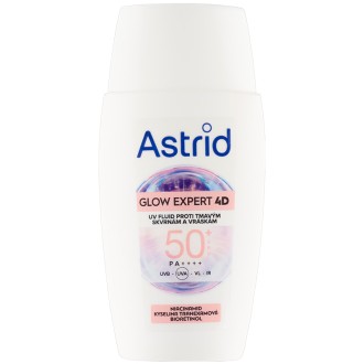 Astrid Glow Expert 4D SPF 50 - Odos skystis nuo tamsių dėmių ir raukšlių su SPF 50, 50 ml