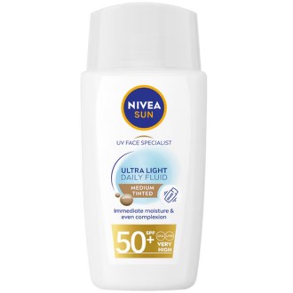 Nivea Sun Ultra Light Tinted Fluid SPF 50+ - Itin lengvas tonuojantis veido skystis su SPF 50+, 40