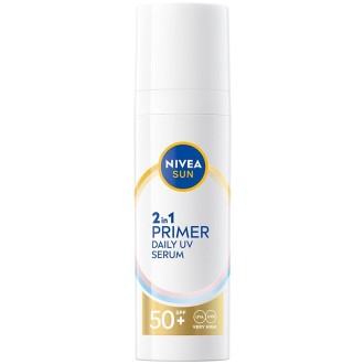 Nivea Daily UV Serum 2in1 Primer SPF 50+ - Odos serumas du viename, 30 ml