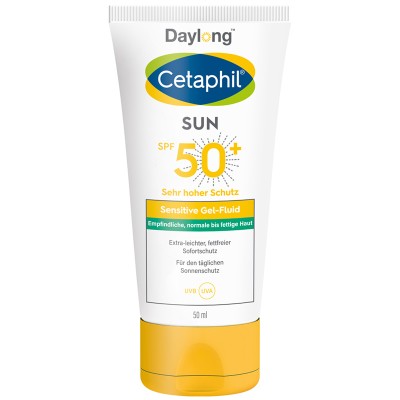 Daylong Cetaphil Sun Sensitive Gel-Fluid SPF 50+ - apsauginis fluidas jautriai odai, 50 ml