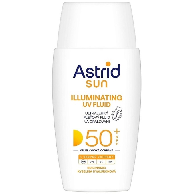 Astrid Illuminating UV Fluid SPF 50+ - fluidas su SPF 50+, 50 ml
