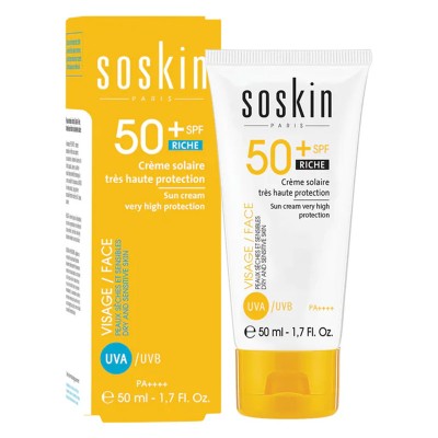 Soskin Paris Sun Care Cream SPF 50+ ( suchá a sensitive skin) - Ochranný krém 50 ml