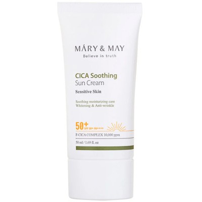 MARY & MAY CICA Soothing Sun Cream SPF 50+ - odos kremas nuo saulės, 50 ml