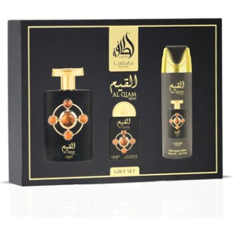 Lattafa Perfumes Al Qiam Gold Dárková sada EDP 100, deospray 200 ml a EDP 20 ml 100ml