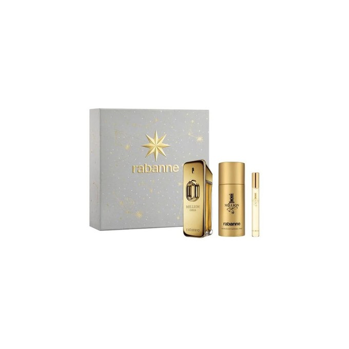 Paco Rabanne Million Gold Dárková sada EDP 100 ml, deospray 150 ml a miniaturka EDP 10 ml 100ml
