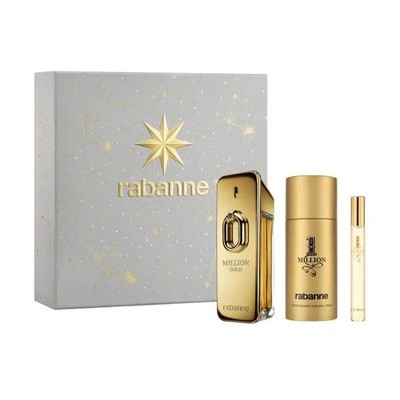 Paco Rabanne Million Gold Dárková sada EDP 100 ml, deospray 150 ml a miniaturka EDP 10 ml 100ml