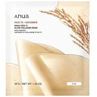 Anua Rice 70 Glow Collagen Mask - Pleťová maska 38.0g