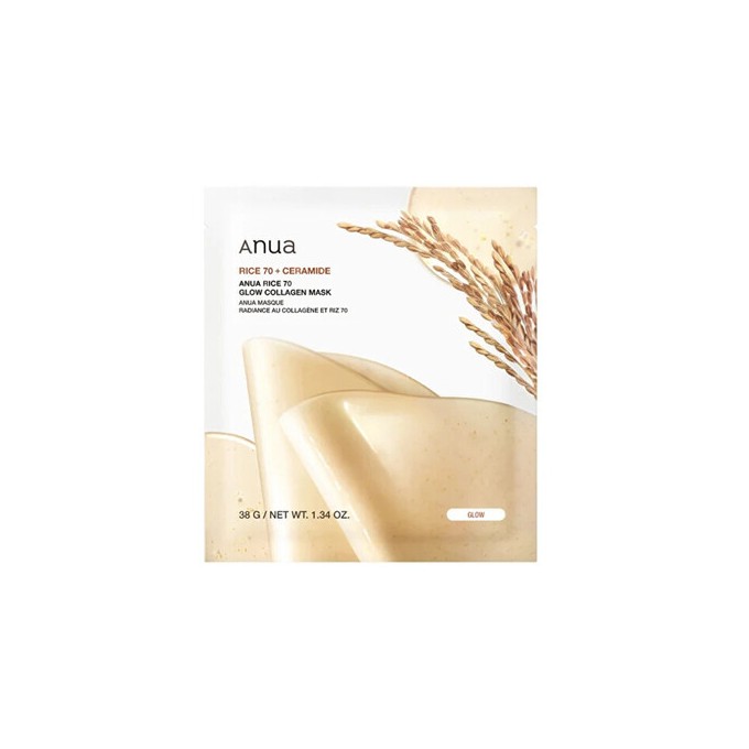 Anua Rice 70 Glow Collagen Mask - Pleťová maska 38.0g
