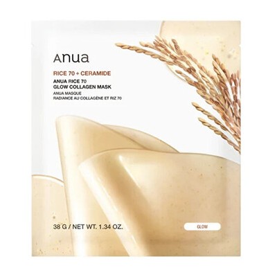 Anua Rice 70 Glow Collagen Mask - Pleťová maska 38.0g