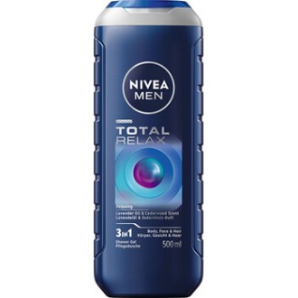 Nivea Men Total Relax Body, Face & Hair Shower Gel - Relaxační sprchový gel 250ml