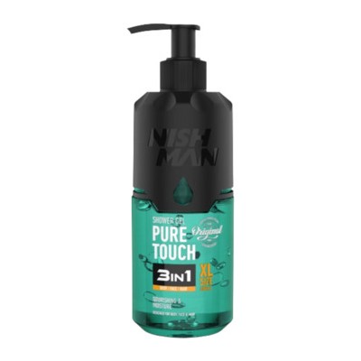 Nishman Pure Touch 3in1 Shower Gel - Sprchový gel na vlasy i tělo pro muže 480ml
