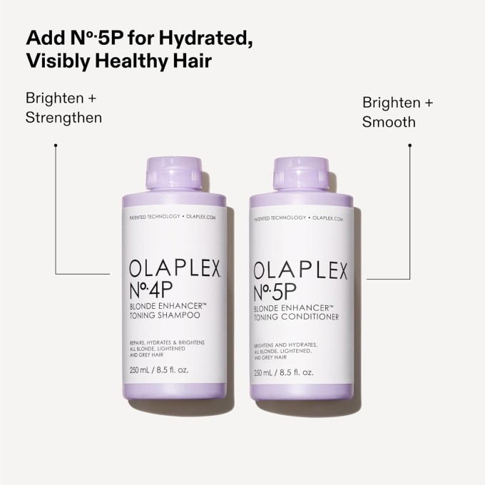 Olaplex Blonde Enhancer No.4P Shampoo - violetinis šampūnas šviesintiems ir žilams plaukams, 250 ml