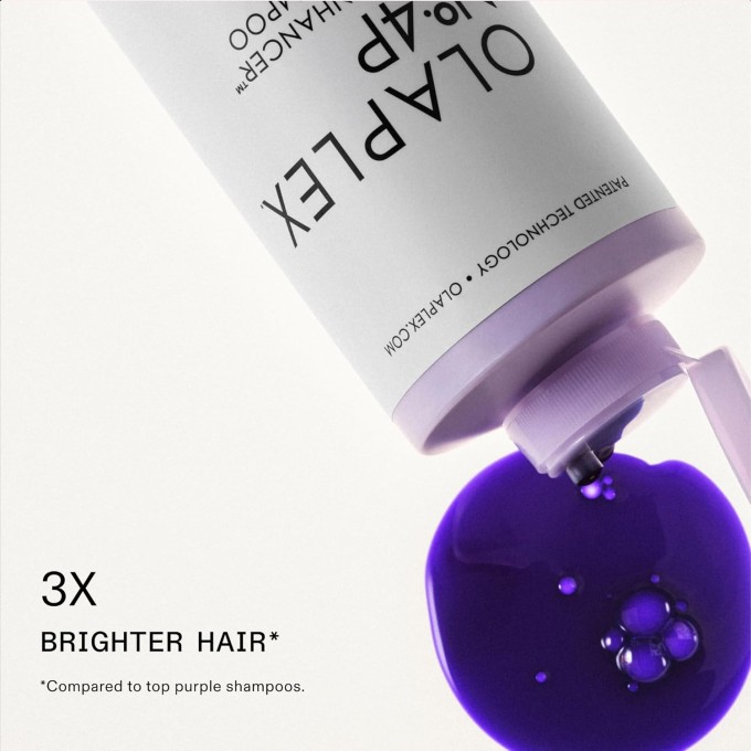 Olaplex Blonde Enhancer No.4P Shampoo - violetinis šampūnas šviesintiems ir žilams plaukams, 250 ml