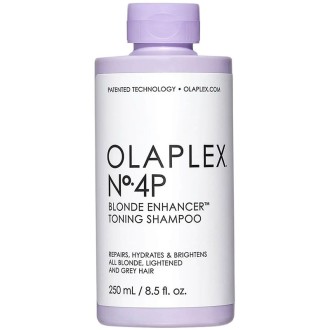Olaplex Blonde Enhancer No.4P Shampoo - violetinis šampūnas šviesintiems ir žilams plaukams, 250 ml