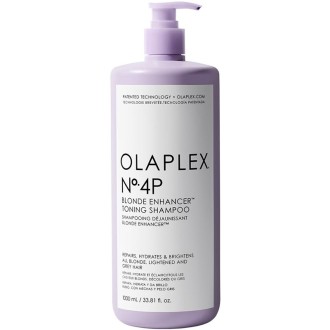 Olaplex Blonde Enhancer No.4P Shampoo - violetinis šampūnas šviesintiems ir žilams plaukams, 1000 ml