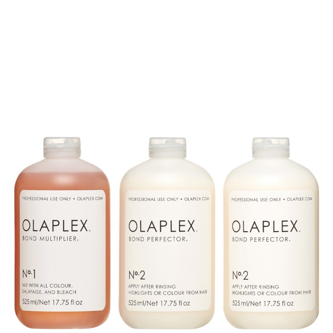 Olaplex Salon Intro Kit - rinkinys dažytiems arba chemiškai apdorotiems plaukams, 3 x 525 ml (1575