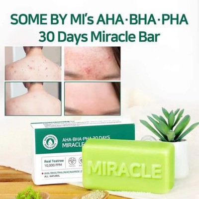 Some By Mi AHA BHA PHA 30 Days Miracle Cleansing Bar - valomasis veido muilas, 106 g